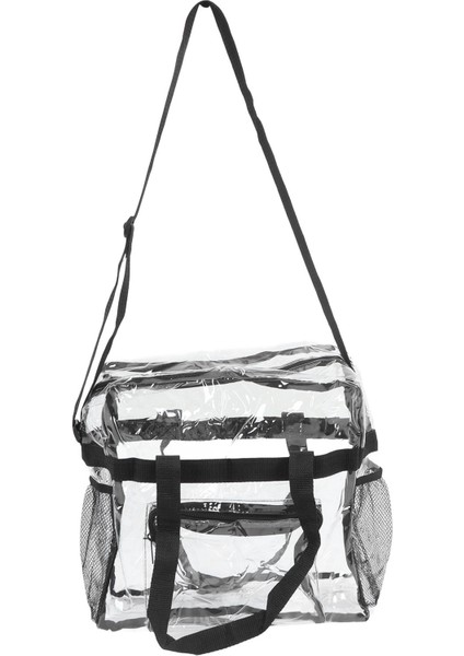 Seyahat Alışveriş Siyah Için Büyük Kapasiteli Şeffaf Çanta Soğuk Geçirmez Pvc Şeffaf Tote Çanta (Yurt Dışından)