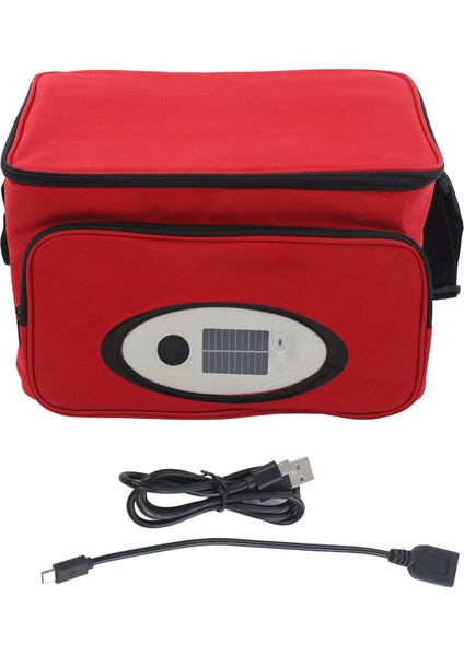Güneş Yalıtımlı Bluetooth Hoparlör Buz Paketi 5 Modları USB LED Hoparlör Seyahat Soğutucu Çanta Sırt Çantası Piknik Için Kırmızı (Yurt Dışından)
