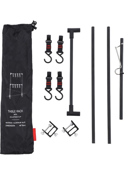 Katlanır Kamp Raf Masaüstü Depolama Standı Raf Asılı Organizatör Işık Askısı Açıkbekü Piknik (Yurt Dışından)