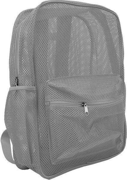 Örgü Sırt Çantası Ağır Hafif Büyük Kapasiteli Yıkanabilir See Through Sırt Çantası Yüzme Plaj Spor Gri (Yurt Dışından) modelleri