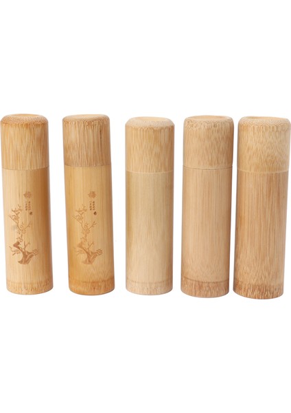 5 Adet 12CM Uzunluk Seyahat Bambu Çay Teneke Kutusu Çay Saklama Kabı Kavanoz Kahve Çekirdekleri Fındık 2 Adet Erik Çiçeği Tipi 3 Adet Boş Tip (Yurt Dışından)