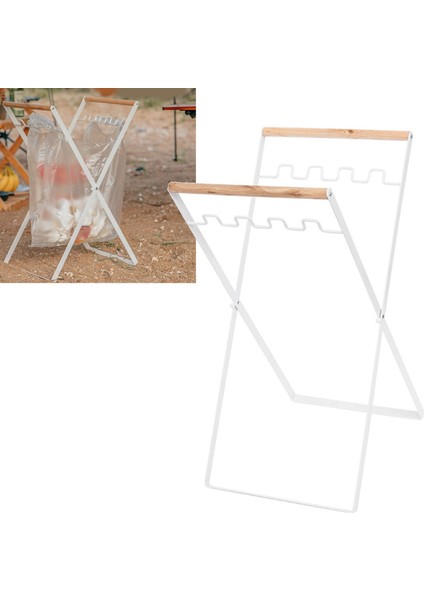 Çöp Torbası Tutucu Metal Çöp Torbası Tutucu Taşınabilir Açık Yaprak Çanta Standı Kamp Piknik Için Mutfak Beyaz (Yurt Dışından) indirimleri