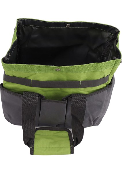 Bahçe Alet Çantası 600D Oxford Kumaş Pe Taşınabilir Bahçe Araç Kiti Tutucu Organizatör Ev Kamp Için Çoklu Cepler ile Gri ve Yeşil (Yurt Dışından) fiyatları