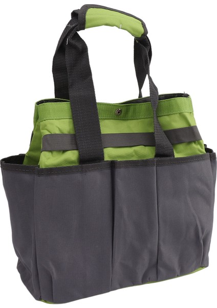 Bahçe Alet Çantası 600D Oxford Kumaş Pe Taşınabilir Bahçe Araç Kiti Tutucu Organizatör Ev Kamp Için Çoklu Cepler ile Gri ve Yeşil (Yurt Dışından) indirimleri