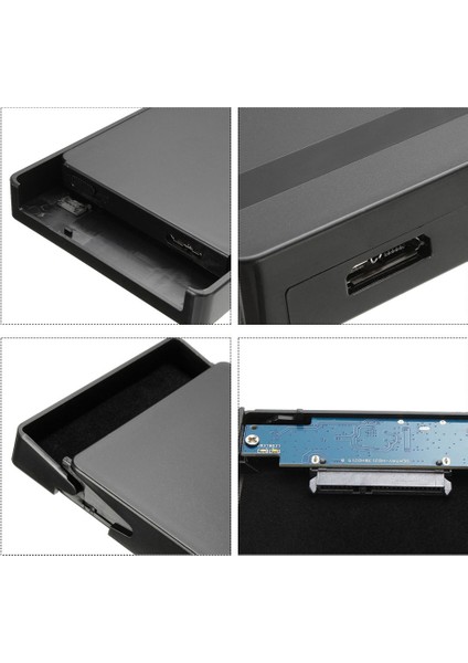 2.5'' Sata Harici Sabit Disk Kutusu USB 3.0 Sabit Disk Muhafazası Aletsiz (Sabit Diski Dahil Etmez) (Yurt Dışından)