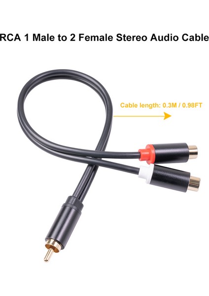 0.3m Ses Hoparlörü Y-Adaptör Ayırıcı Kablo 1 Erkek - 2 Dişi Stereo Ses Kablosu Altın Kaplama (Yurt Dışından) fırsatları