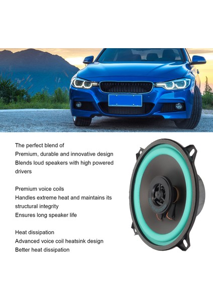 100W 5 Inç Koaksiyel Araba Hoparlörü Modifikasyonu Harici Manyetik Tip Araba Hoparlörleri Araba Ses Sistemleri Için (Yurt Dışından) modelleri