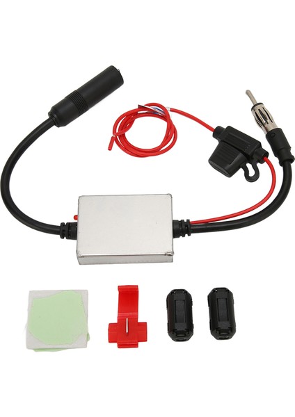 12V Güç Dın Fiş Konnektörü ile Deniz Rv Kamyon Suv Için Araba Stereo Fm Radyo Anten Sinyal Sabitleyici (Yurt Dışından)