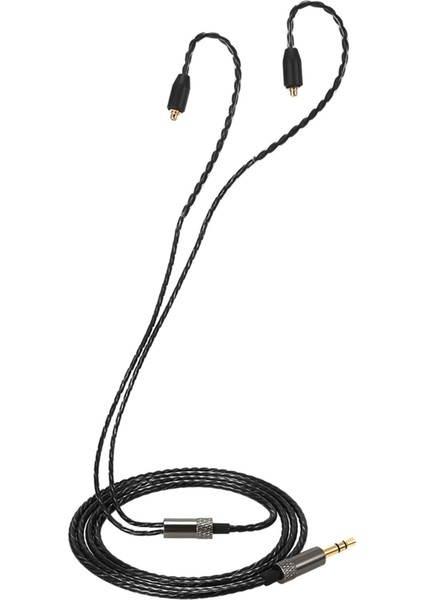 3.5mm Kablolu Kulaklık Kablosu Çıkarılabilir Yedek Kulaklık Kablosu Mmcx Konnektörü Shure SE215 SE315 SE425 SE535 SE846 UE900 Kulaklıklar Siyah (Yurt Dışından)