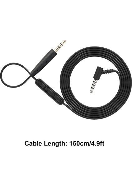 Mikrofonlu Bose Oe2 Kulaklık Için 3,5 mm Ila 2,5 mm Ses Kablosu Ses Kontrolü Hat Kontrolü Kulaklık Kablosu Hattı (Yurt Dışından)