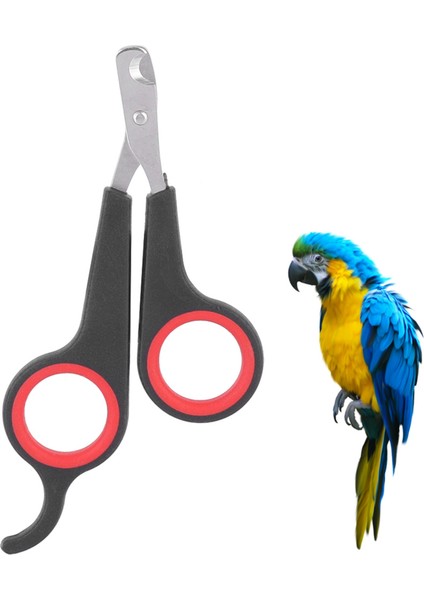 Pet Kuş Papağan Küçük Hayvanlar Aksesuar Tımar Aracı Tırnak Makası Makası Siyah ve Kırmızı (Yurt Dışından)