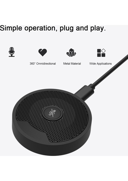 UM10 USB Konferans Mikrofonu 360° Çok Yönlü Kondenser Pc Mikrofonları Video Konferans Oyun Sohbet Için (Yurt Dışından) modelleri