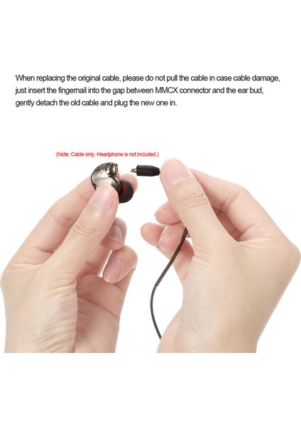 3,5 mm Kablolu Kulaklık Kablosu Çıkarılabilir Yedek Kulaklık Kablosu Mikrofon Mmcx Konnektörü Shure SE215 SE315 SE425 SE535 SE846 UE900 Kulaklıklar Gri (Yurt Dışından)