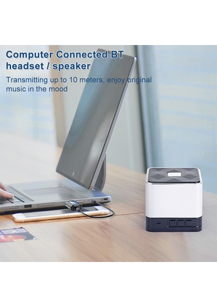 2'si 1 Arada USB Bluetooth 5.0 Verici Alıcı LCD Ekranlı 3.5mm Aux Stereo Pc Tv Araba Kulaklık Kablosuz Adaptör (Yurt Dışından)