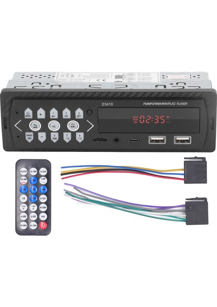 Tek Din Araba Mp3 Radyo Çalar Destek U Disk Aux Bluetooth Hafıza Kartı Hd Kayıpsız Müzik USB Araba Multimedya Oynatıcısı (Yurt Dışından)