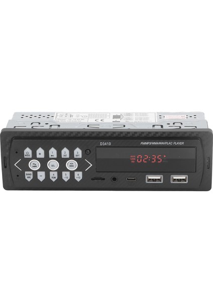 Tek Din Araba Mp3 Radyo Çalar Destek U Disk Aux Bluetooth Hafıza Kartı Hd Kayıpsız Müzik USB Araba Multimedya Oynatıcısı (Yurt Dışından)