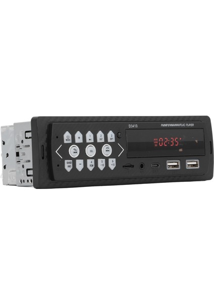 Tek Din Araba Mp3 Radyo Çalar Destek U Disk Aux Bluetooth Hafıza Kartı Hd Kayıpsız Müzik USB Araba Multimedya Oynatıcısı (Yurt Dışından)