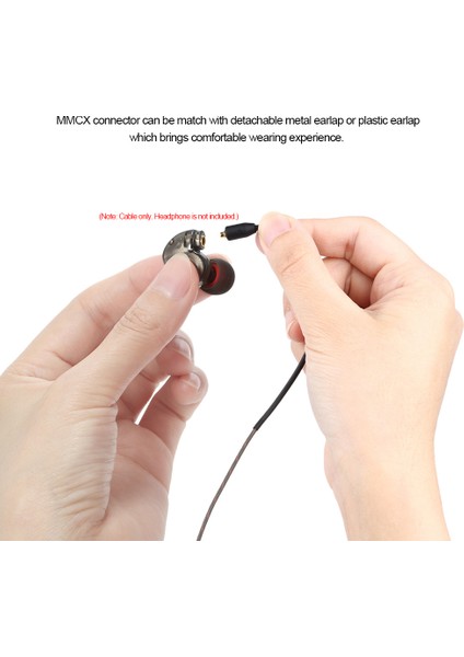 3,5 mm Kablolu Kulaklık Ses Kablosu Yedek Kulaklıklar Mmcx Konnektörü Shure SE215/ SE315 / SE425 / SE535 UE900 Ultrazone Iq Için Ayrılabilir Sony Kulaklıklar Için (Yurt Dışından)