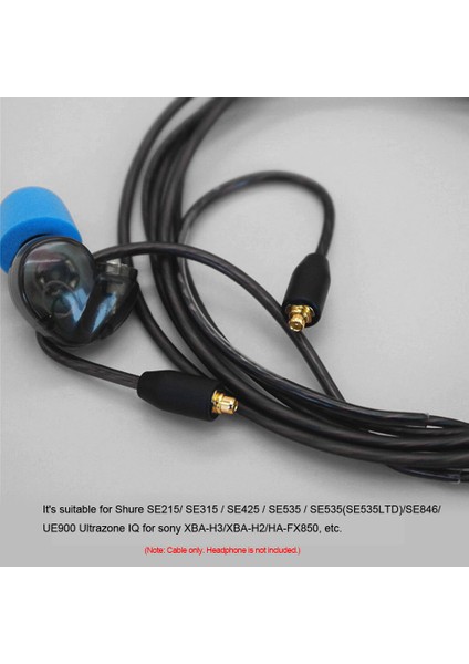 3,5 mm Kablolu Kulaklık Ses Kablosu Yedek Kulaklıklar Mmcx Konnektörü Shure SE215/ SE315 / SE425 / SE535 UE900 Ultrazone Iq Için Ayrılabilir Sony Kulaklıklar Için (Yurt Dışından) modelleri