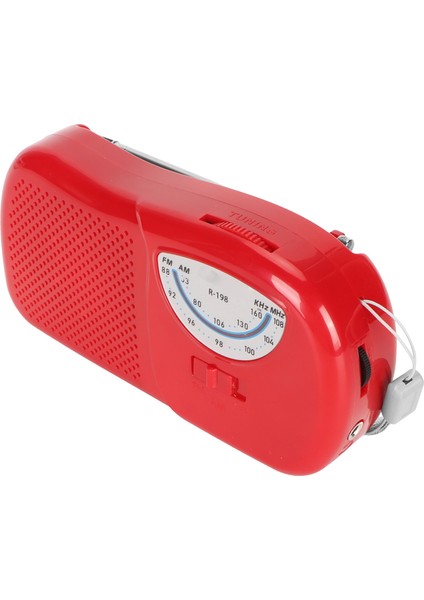 Am Fm Radyo Profesyonel Yüksek Hassasiyet Dahili Hoparlör Net Ses Vintage Mini Cep Radyo Açık Hava Seyahat Ev Kırmızı (Yurt Dışından)