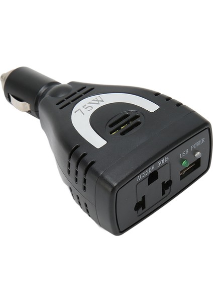 75W Araç Invertörü 12V Ila 220V USB Şarj Portu Düşük Voltaj Koruması Kararlı Çıkış Araç Güç Dönüştürücüsü (Yurt Dışından)