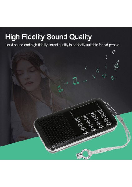 Y-896 Mini Fm Radyo Dijital Taşınabilir 3W Stereo Hoparlör Mp3 Ses Çalar Yüksek Sadakat Ses Kalitesi 2 Inç Ekran Desteği USB Sürücü Tf Kart Aux-In Kulaklık Çıkışı (Yurt Dışından) fiyatları