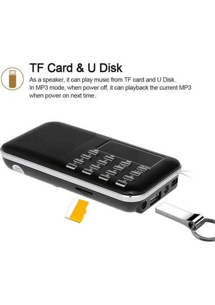 Y-896 Mini Fm Radyo Dijital Taşınabilir 3W Stereo Hoparlör Mp3 Ses Çalar Yüksek Sadakat Ses Kalitesi 2 Inç Ekran Desteği USB Sürücü Tf Kart Aux-In Kulaklık Çıkışı (Yurt Dışından) indirimleri