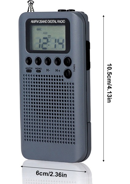 HRD-104 Taşınabilir Am/fm Stereo Radyo Cep 2 Bantlı Dijital Ayarlı Radyo Mini Alıcı Kulaklık Askılı Açık Hava Radyosu 1.3 Inç LCD Ekran (Yurt Dışından) modelleri