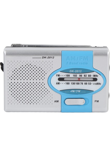 Taşınabilir Radyo Frekans Modülasyon Am Cep Transistörlü Radyo Hoparlör ve Kulaklık Girişi Gümüş Mavi (Yurt Dışından)