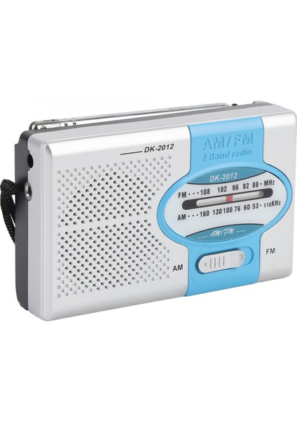 Taşınabilir Radyo Frekans Modülasyon Am Cep Transistörlü Radyo Hoparlör ve Kulaklık Girişi Gümüş Mavi (Yurt Dışından) fiyatları