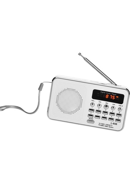 Fm Radyo Taşınabilir 3W USB Şarj 1.5 Inç Ekran Mp3 Ses Oynatıcısı Ev Iç Mekan Dış Mekan Için (Yurt Dışından)