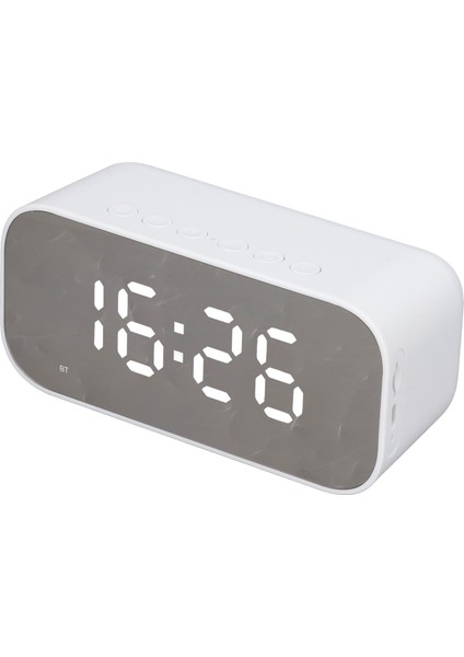 Çalar Saat Radyo Taşınabilir Kısma Kontrolü Çift Alarm Fm Çalar Saat Radyo Bluetooth Hoparlörlü Ev Ofis Beyaz (Yurt Dışından) fırsatları