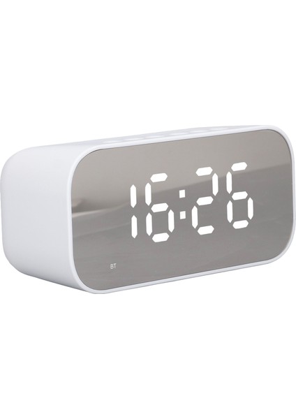 Çalar Saat Radyo Taşınabilir Kısma Kontrolü Çift Alarm Fm Çalar Saat Radyo Bluetooth Hoparlörlü Ev Ofis Beyaz (Yurt Dışından) indirimleri