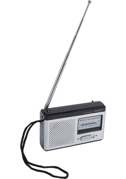 Taşınabilir Fm Am Radyo Pil ile Çalışan Kompakt Transistörlü Radyo Kulaklık Girişi Dahili Hoparlör DK-2017 Gümüş Siyah (Yurt Dışından) modelleri