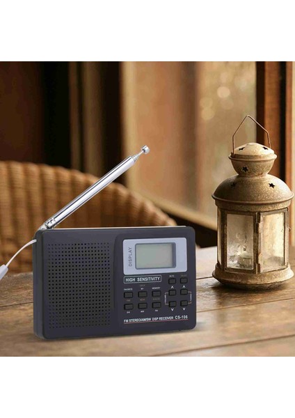 Taşınabilir Radyo Am Fm Sw Çok Bantlı Dijital Ekranlı Kısa Dalga Radyo Saat ve Alarm Fonksiyonlu (Yurt Dışından)