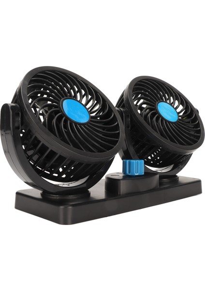 12V Araba Soğutma Fanı Çakmak Fişi Çift Kafa 360° Dönebilen Sessiz Soğutma Hava Fanı Kamyon Suv Rv Atv Tekne Için (Yurt Dışından)