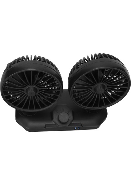 Çift Araba Fanı 360 Derece Dönebilen Büyük Güç Düşük Gürültü Taşınabilir Araba Soğutma Fanı Arabalar Kamyonetler Van Suv'ler Rv Atv Tekneler Için (Yurt Dışından)