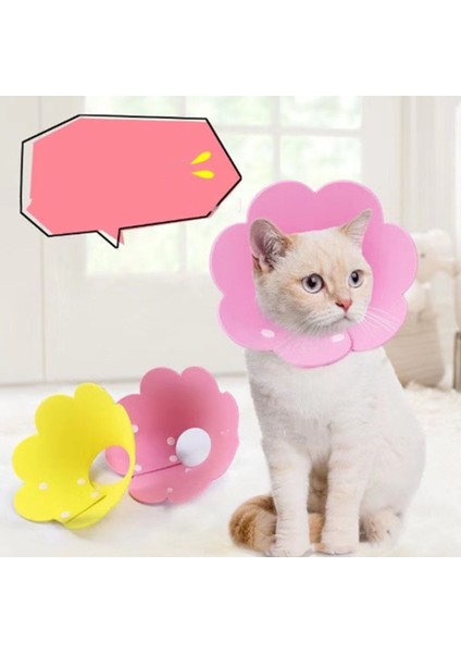 Kedi Kurtarma Yaka Snap Düğmesi Kapatma Önlemek Yalama Ayçiçeği Şekli Sevimli Keçe Kedi Elizabethan Yaka 3 Adet 22‑27CM / 8.7‑10.6 In (Yurt Dışından)