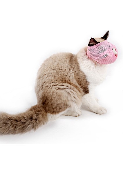 Kedi Bulmacalar Çok Amaçlı Ayarlanabilir Isırmaya Dayanıklı Nefes Örgü Kedi Ağız Maskesi Kediler Için Yavru Kedi Pembe (Yurt Dışından)