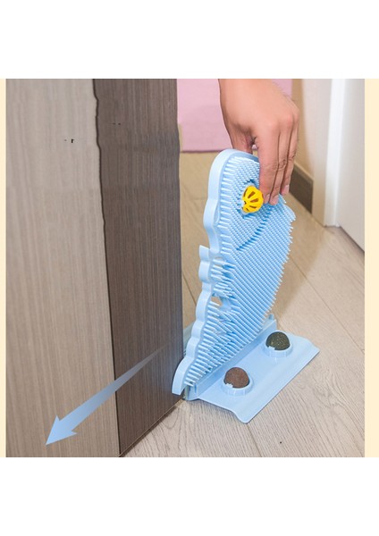 Duvar Kedi Kendini Damat Çıkarılabilir Cilt Dostu Balık Şekli Sürtünme Sonrası Köşe Kedi Yüz Masajı Catnip Çan Mavi (Yurt Dışından)