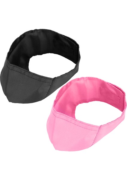 2 Pcs Pet Kedi Namlu Nefes Naylon Kumaş Antibiting Kedi Yüz Koruma Için Banyo Cerrahisi (Siyah Pembe L Yukarıda 5 kg 11LB) (Yurt Dışından)