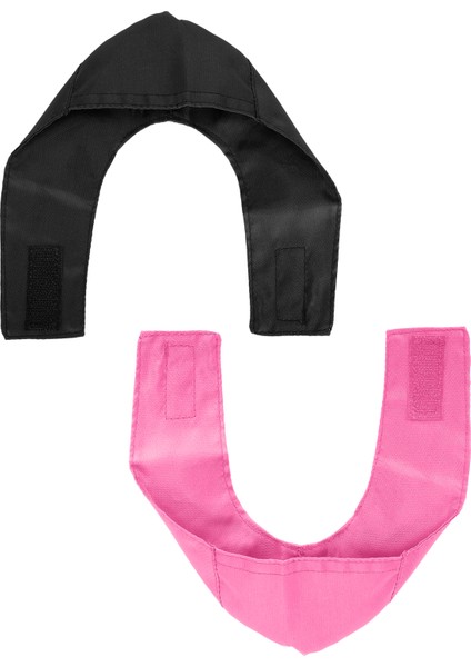 2 Pcs Pet Kedi Namlu Nefes Naylon Kumaş Antibiting Kedi Yüz Koruma Için Banyo Cerrahisi (Siyah Pembe L Yukarıda 5 kg 11LB) (Yurt Dışından)