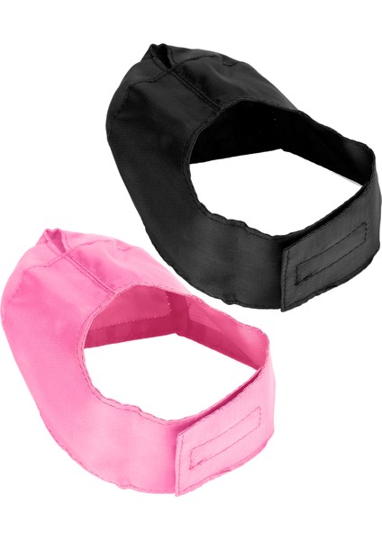 2 Pcs Pet Kedi Namlu Nefes Naylon Kumaş Antibiting Kedi Yüz Koruma Için Banyo Cerrahisi (Siyah Pembe L Yukarıda 5 kg 11LB) (Yurt Dışından)