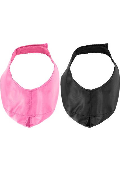 2 Adet Pet Kedi Namlu Nefes Naylon Kumaş Antibiting Kedi Yüz Koruma Banyo Cerrahisi(Siyah Pembe M 2.5 5 kg 5.5 11LB) (Yurt Dışından)