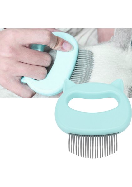 Pet Kedi Köpek Masaj Kabuk Tarak Bakım Epilasyon Dökülme Temizleme Fırçası (Yeşil) (Yurt Dışından)