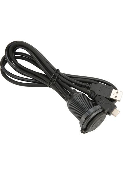 1m Çift Bağlantı Noktalı Araba Gömme Montaj Kablosu Gösterge Paneli Usb2.0 Erkek - Dişi Tip C 2.0 Kablo LED Işıklı Araba Yat Motosiklet Için (Yurt Dışından)