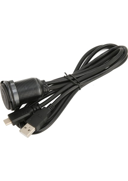 1m Çift Bağlantı Noktalı Araba Gömme Montaj Kablosu Gösterge Paneli Usb2.0 Erkek - Dişi Tip C 2.0 Kablo LED Işıklı Araba Yat Motosiklet Için (Yurt Dışından) modelleri