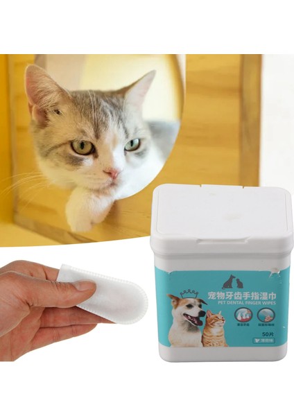 Köpek Diş Temizleme Parmak Mendil Tartar Kaldırmak ve Calculus Pet Diş Bakımı Parmak Mendil Kediler ve Köpekler Için (Yurt Dışından)