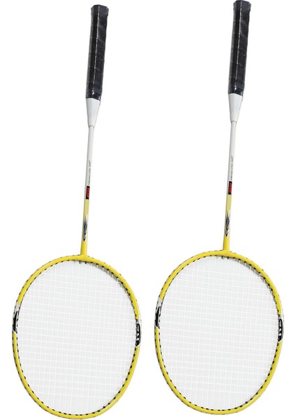 Badminton Raketi Demir Alaşımlı Naylon Anti Kayma Kavrama Taşınabilir Badminton Raketi Taşıma Çantası ile Açık Oyun Için Sarı (Yurt Dışından)