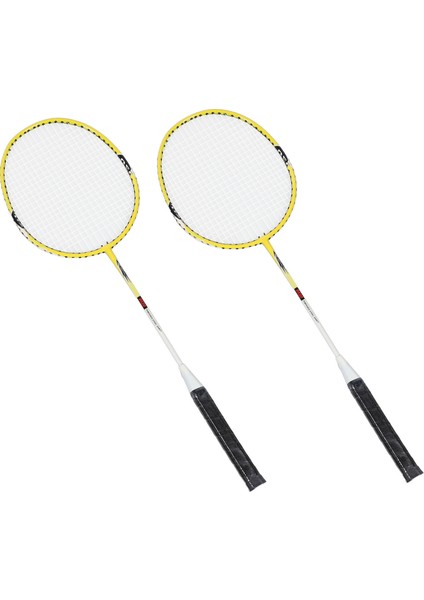 Badminton Raketi Demir Alaşımlı Naylon Anti Kayma Kavrama Taşınabilir Badminton Raketi Taşıma Çantası ile Açık Oyun Için Sarı (Yurt Dışından)